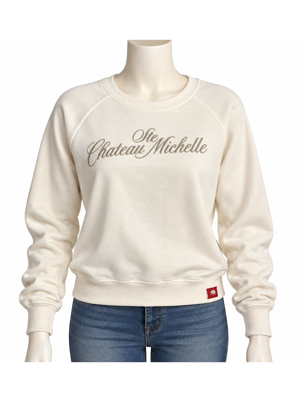 Sportiqe Chateau Michelle White Crewneck Sweatshirt Medium